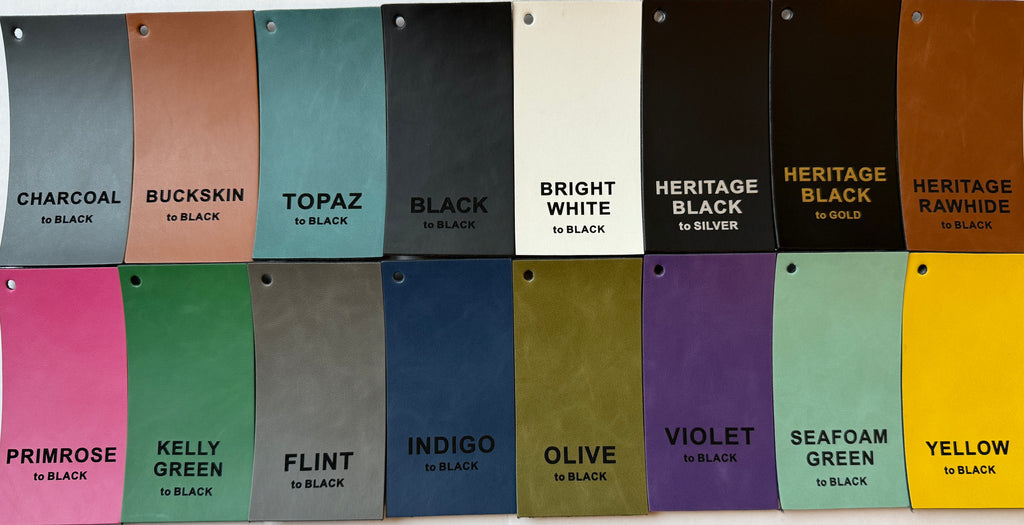 Color swatches for leather patches