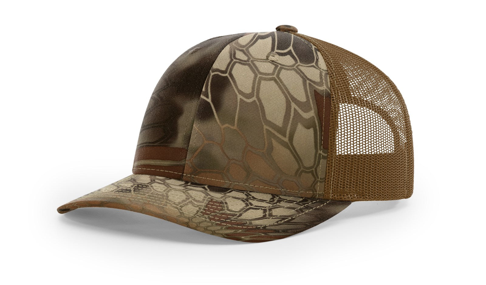 Richardson_112_Kryptek highlander buck_hat_with_custom_leather_patch