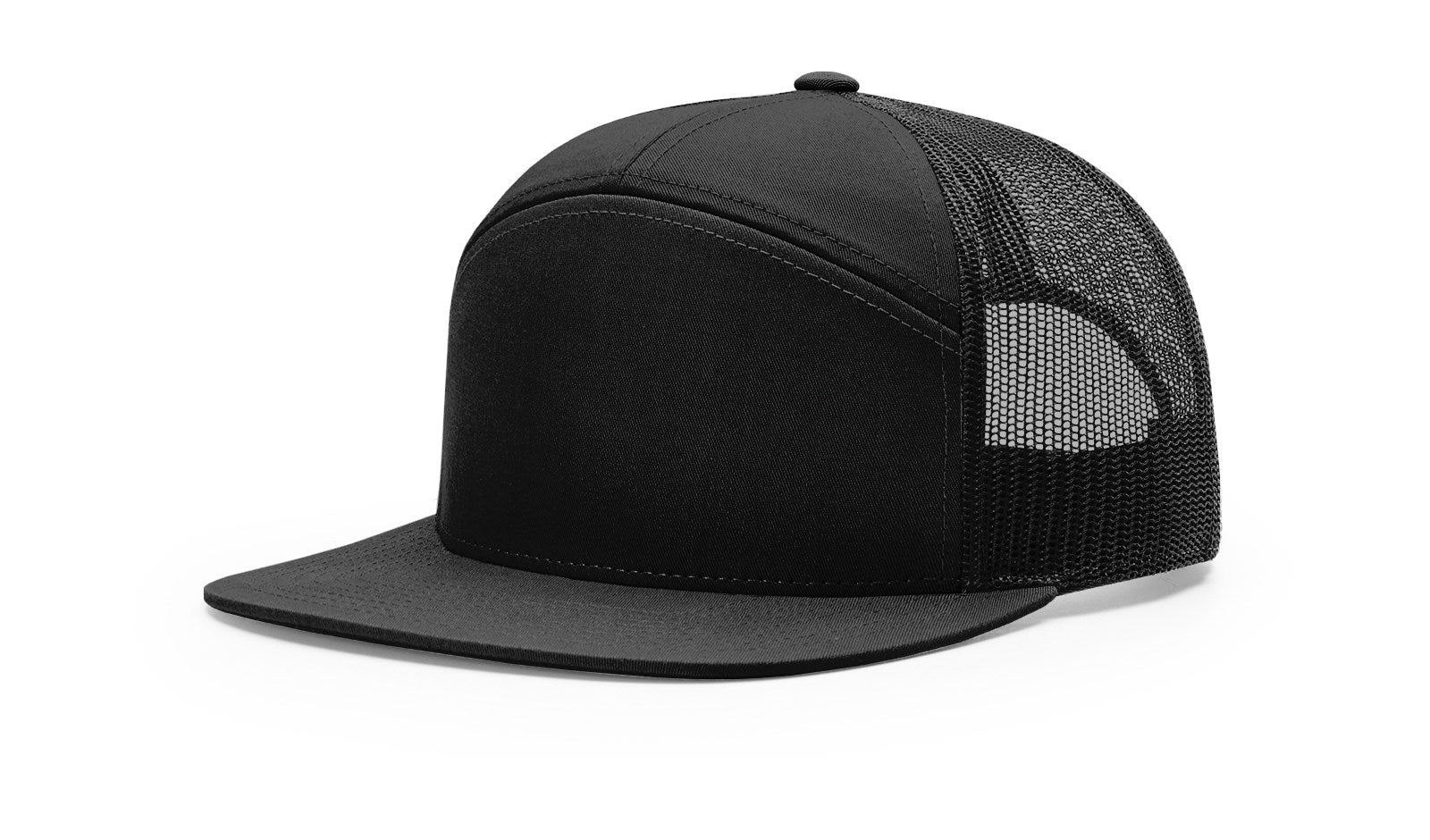 Richardson_168_black_hat_with_custom_leather_patch