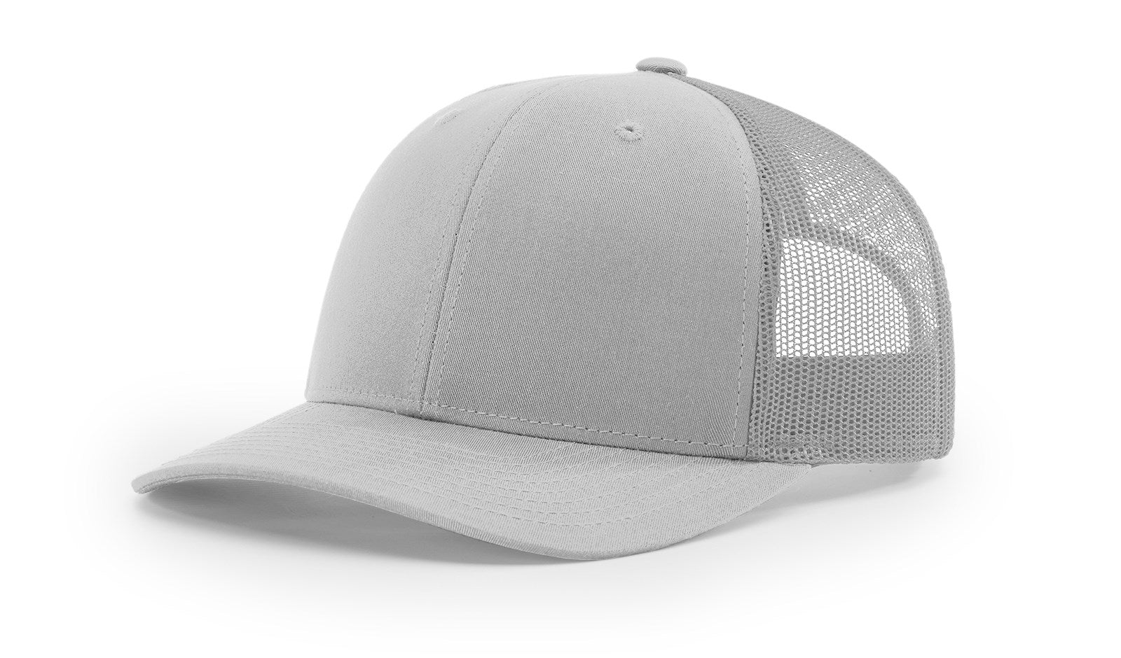 Richardson_112_solid light gray_hat_with_custom_leather_patch