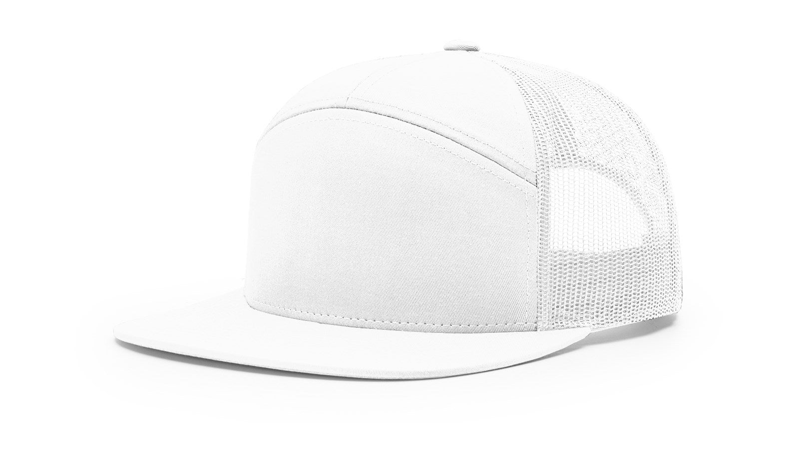 Richardson_168_solid white_hat_with_custom_leather_patch